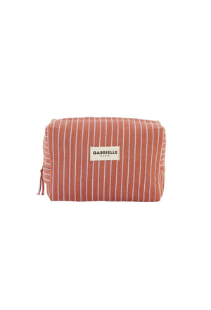 Trousse de toilette Rayures lilas | GABRIELLE PARIS