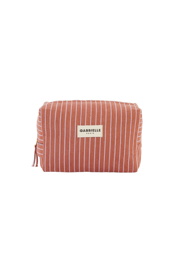 Trousse de toilette Rayures lilas | GABRIELLE PARIS