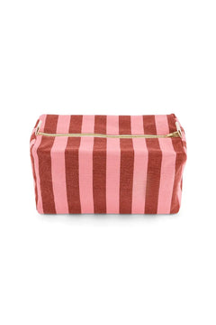 Trousse de toilette 'Vic' Rayures Brick / Pink | ROSE IN APRIL