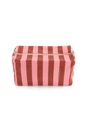 Trousse de toilette 'Vic' Rayures Brick / Pink | ROSE IN APRIL