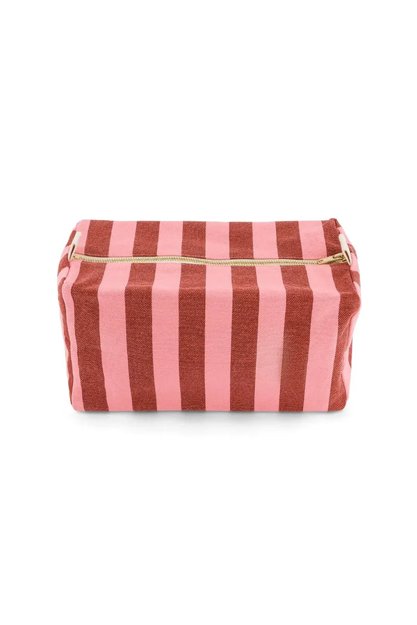 Trousse de toilette 'Vic' Rayures Brick / Pink | ROSE IN APRIL