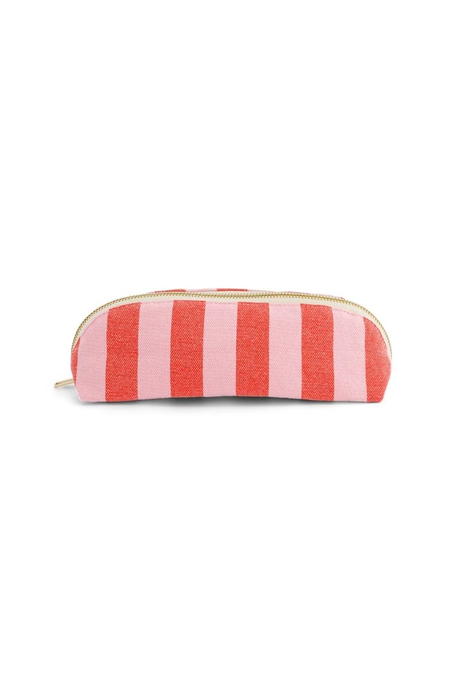 Trousse 'Gaston' Rayures Candy pink / Rouge | ROSE IN APRIL