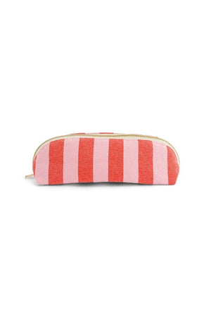 Trousse 'Gaston' Rayures Candy pink / Rouge | ROSE IN APRIL