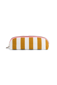 Trousse 'Gaston' Rayures Caramel | ROSE IN APRIL
