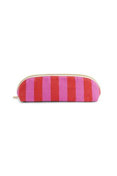 Trousse 'Gaston' Rayures Orchidée / Rouge | ROSE IN APRIL