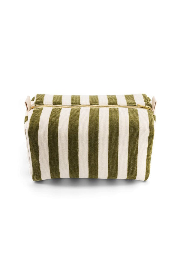 Trousse de Toilette 'Vic' Rayures Kaki | ROSE IN APRIL
