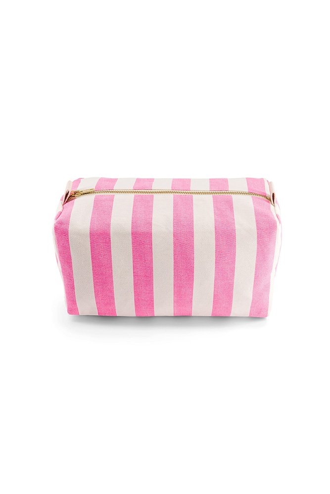 Trousse de toilette 'Vic' Rayures Rose fluo | ROSE IN APRIL