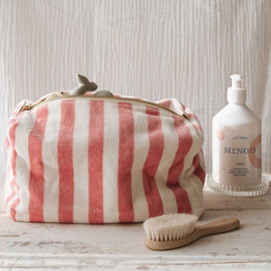 Trousse de Toilette Vic Rayures Strawberry | ROSE IN APRIL