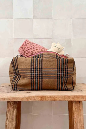 Trousse de toilette 'Vic' Carreaux tartan | ROSE IN APRIL