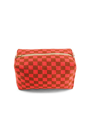 Trousse de toilette 'Vic' Damier Corail | ROSE IN APRIL