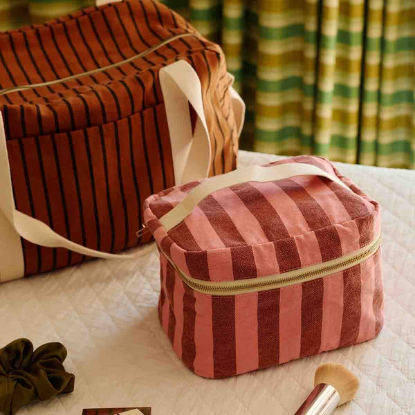 Vanity 'Oona' Rayures Brick / Pink | ROSE IN APRIL