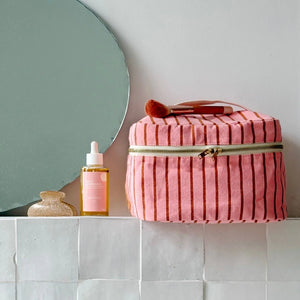 Vanity 'Oona' Rayures Tennis Pecan / Strawberry | ROSE IN APRIL