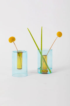 Vase réversible Bleu-Jaune PM | BLOCK DESIGN