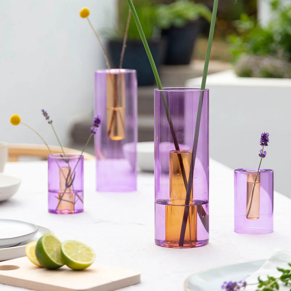 Vase réversible Lilas-Pêche GM | BLOCK DESIGN