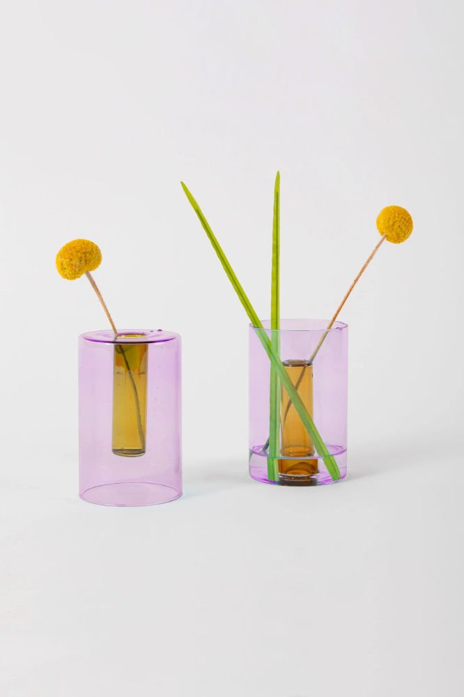 Vase réversible Lilas-Pêche PM | BLOCK DESIGN
