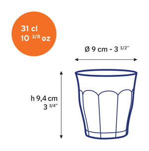 Set 4 Verres 31cL Picardie Bleu marine | DURALEX