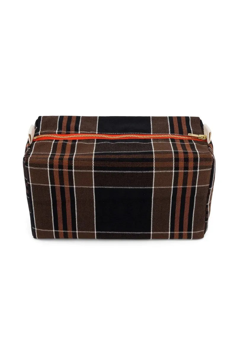 Trousse de toilettes 'Vic' Black tartan | ROSE IN APRIL