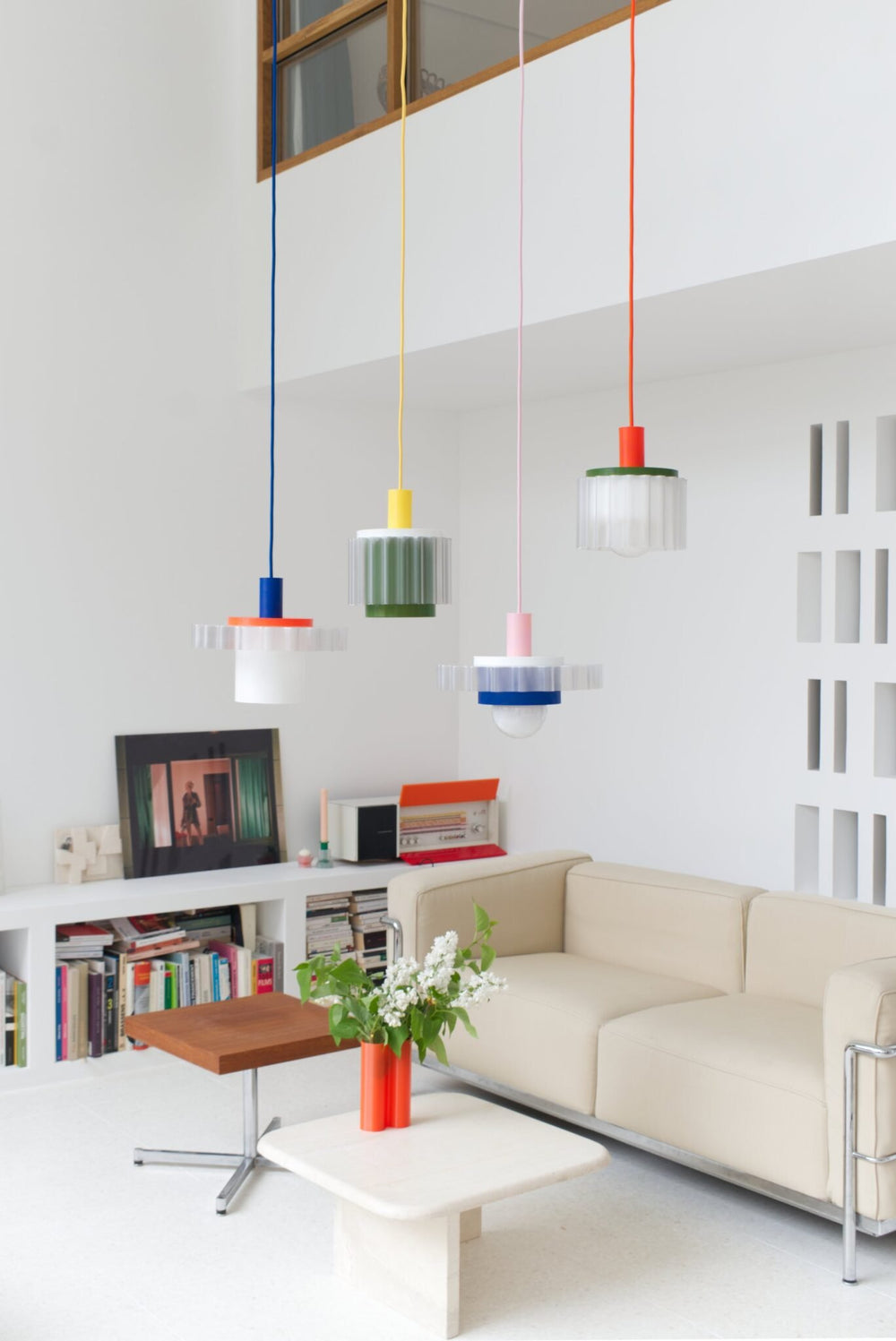 Lampe 'Gigi' n°3 Câble Bleu ciel | WARREN & LAETITIA