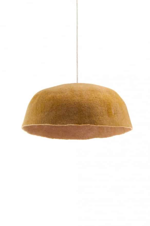 Abat-jour 'Yourte' XXL 50x16cm en laine feutrée | MUSKHANE
