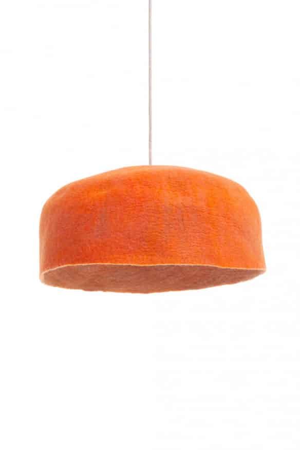 Abat-jour 'Yourte' XXL 50x16cm en laine feutrée | MUSKHANE