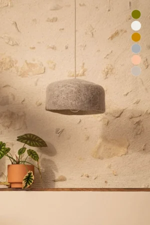 Abat-jour 'Yourte' S 30x12cm en laine feutrée | MUSKHANE