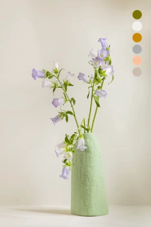 Cache-vase cloche M uni en laine feutrée | MUSKHANE