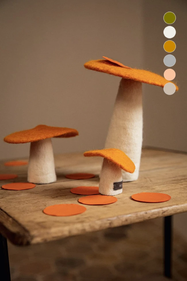 Champignon en laine feutrée S | MUSKHANE