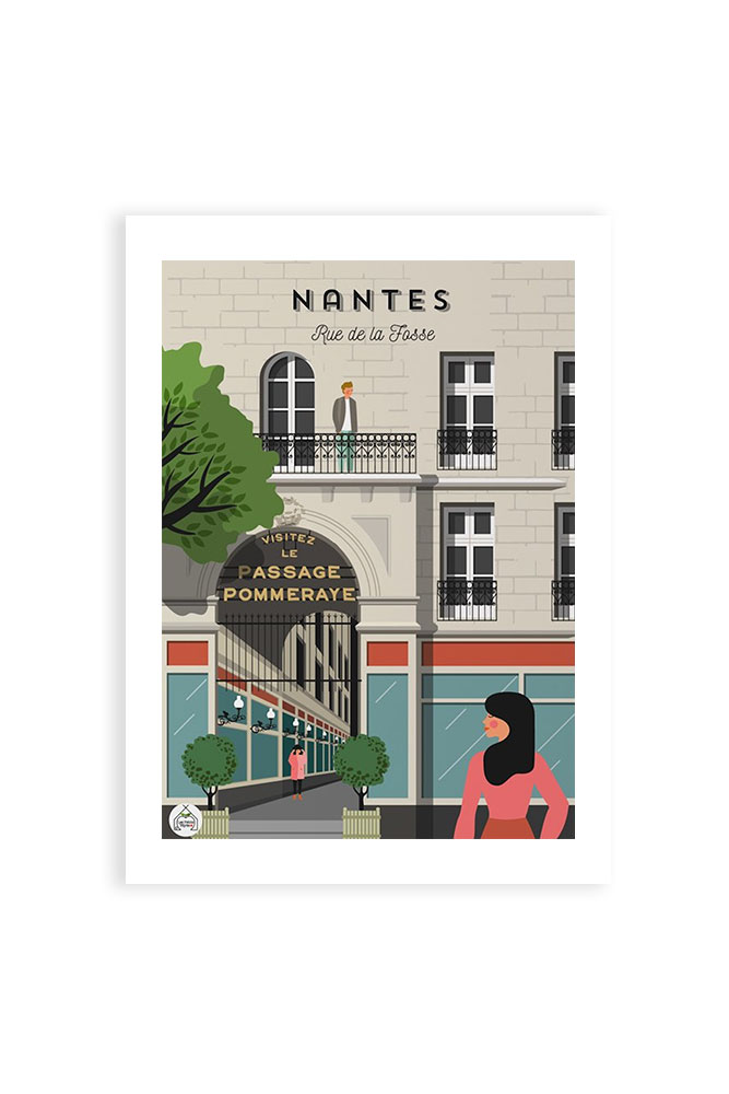 Affiche "Nantes rue de la Fosse" 30x40cm