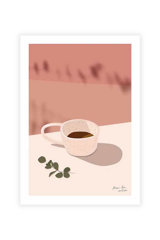 Affiche ou carte "Pause café"