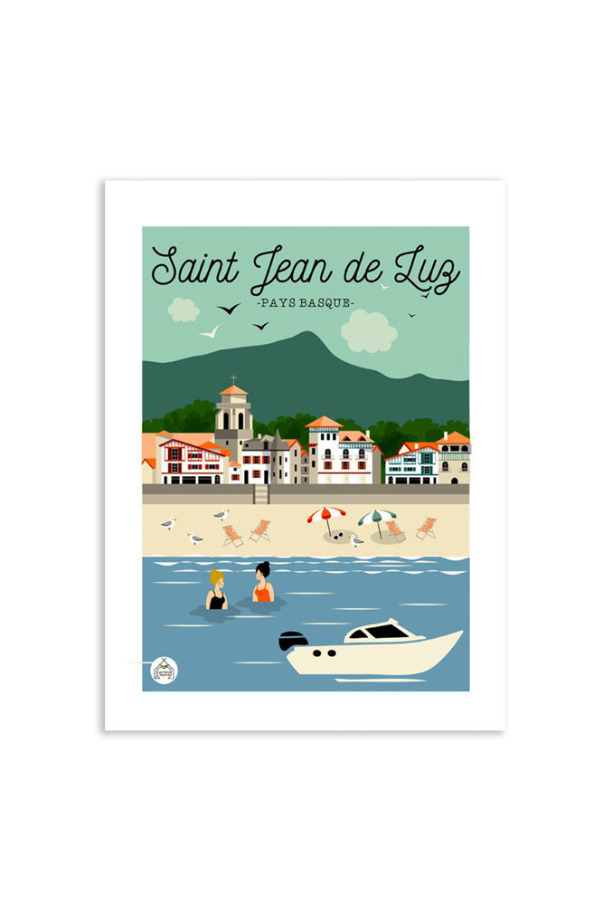 Affiche "Saint-Jean de Luz" 30x40cm