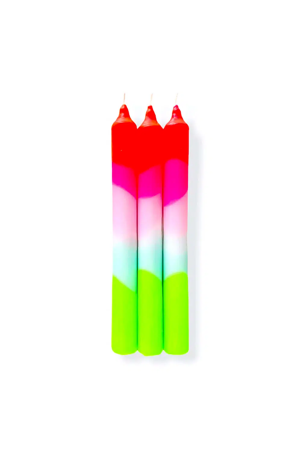 Bougies Dip Dye Neon "Lollipop trees"