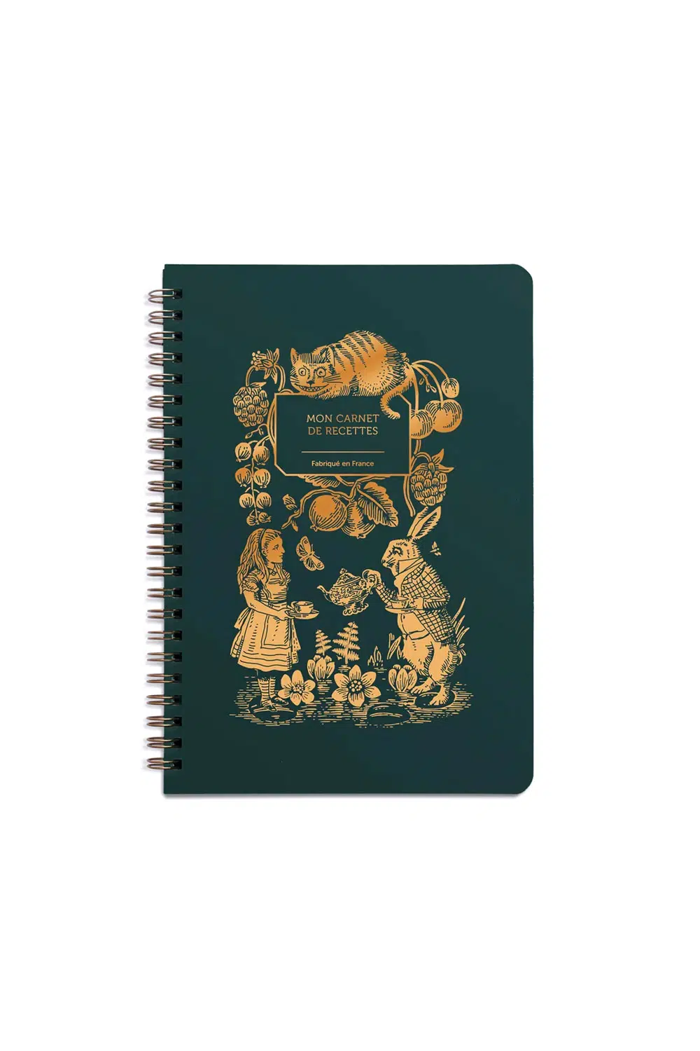 Cahier de recettes 'Wonderland' Vert sapin | LES ÉDITIONS DU PAON