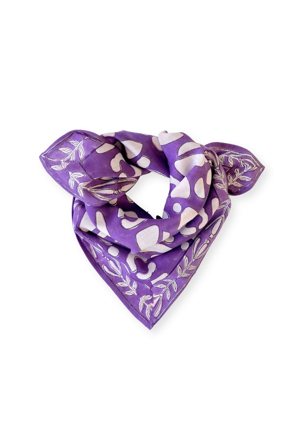 Petit foulard Manika ‘Artistic’ Violette | APACHES