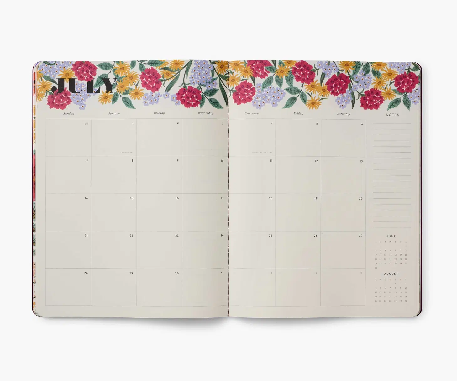 Agenda mensuel 12 mois 2024 ‘Blossom’ RIFLE PAPER CO Mouflette