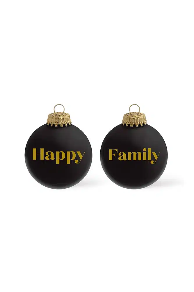 Boule de Noël 'Happy Family' Noir | BAUBELS