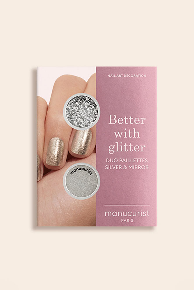 Duo paillettes 'Better with glitter' Silver & Mirror | MANUCURIST