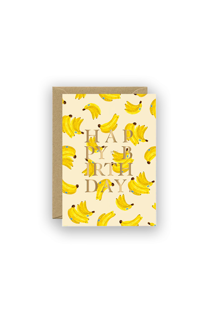 Carte 'Gold Bananas Birthday' | ALL THE WAYS TO SAY