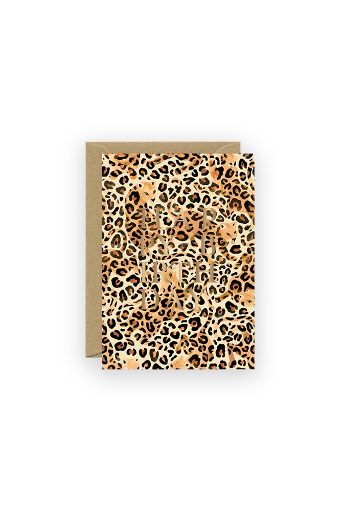 Carte 'Gold Leopard Birthday' | ALL THE WAYS TO SAY