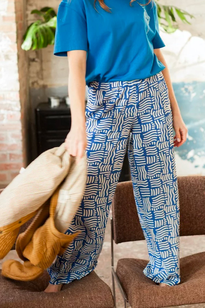 Pantalon 'Hita' Cresta Bleu Klein | APACHES
