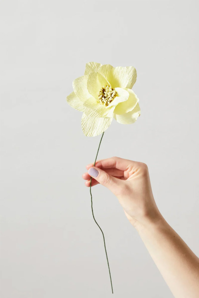 Fleur en papier Dahlia Jaune | STUDIO ABOUT