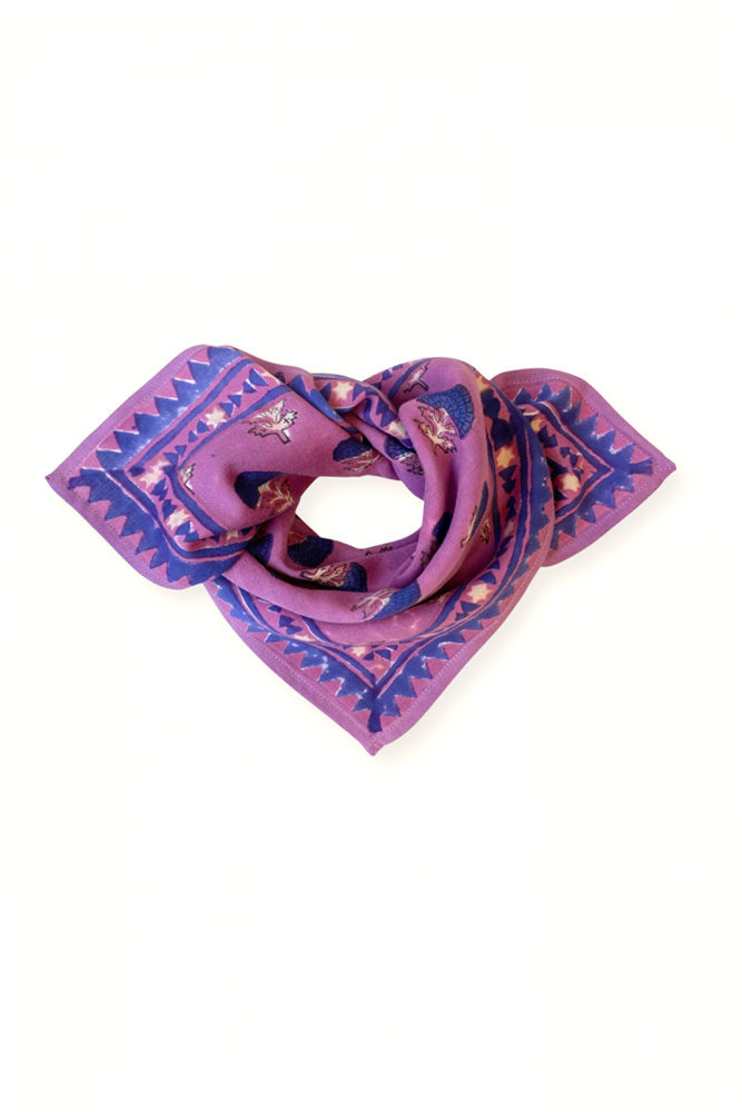 Petit foulard Manika ‘Florets’ Fuchsia | APACHES COLLECTIONS