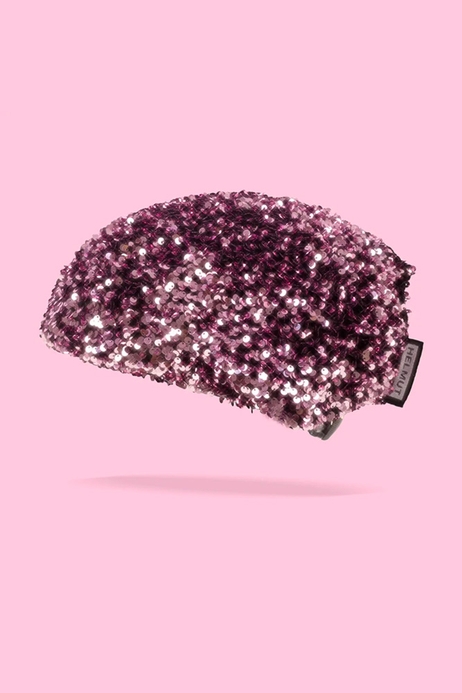 Couvre-Casque ‘Paillettes’ Light Pink | HELMUT