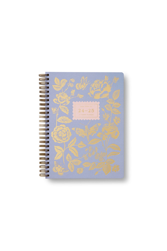 Agenda couverture souple 17 mois 2024-2025 'English Rose'