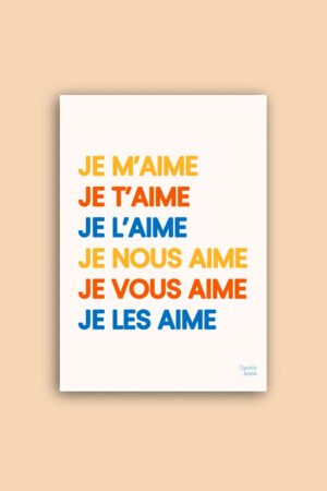 Affiche 'Je m'aime' Primaire A4 | CHARLOTTE JANVIER