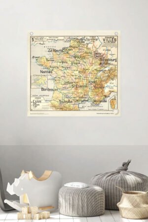 Affiche 'Carte des villes de France' | LES JOLIES PLANCHES