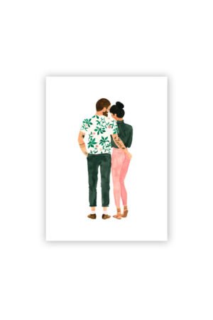 Affiche "Hipster Lovers" 18x24cm