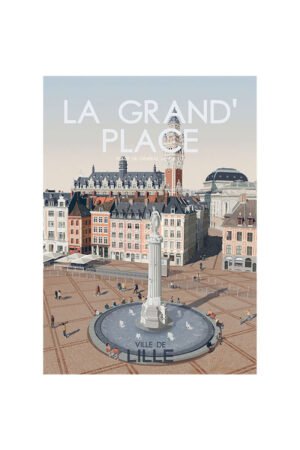 Affiche de la Grand' Place de Lille 50x70cm | I FOLLOWED THE BIRDS