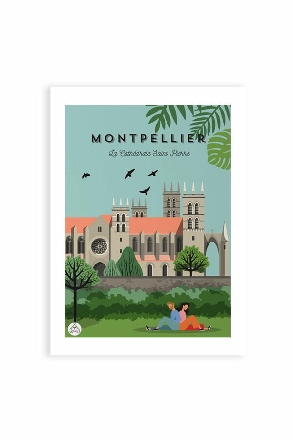 Affiche "Montpellier" 30x40cm