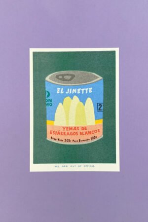 Affiche risographie 'Conserve Asperges' | WE ARE OUT OF OFFICE