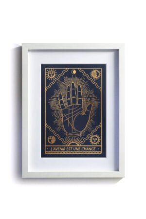 Affichette "L'avenir est une chance" bleu marine